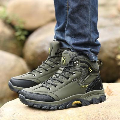 China Outdoor Rise Waterproof Non-slip Rise Wear-resistant Rubber Sole High Top Travel Sports Shoes Men\`s Fashion Shoes Comfortable\Durable\Breathable\Lighted for sale