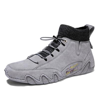 China 2021 fashion new trend autumn and winter cotton high-top comfortable British all-match leather shoes large size comfortable coating sports shoes for sale