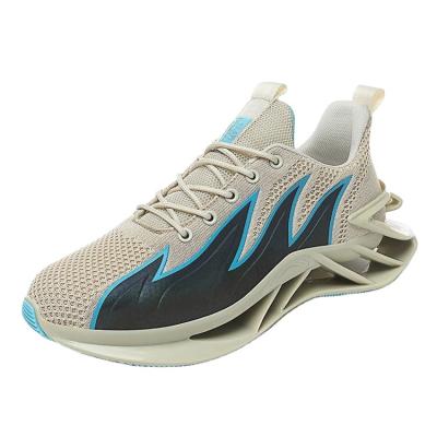 China 2022 New Fashion Trend Men's Mesh Running Sneakers Fashionable Lightweight Flight Woven TPU Mesh Casual Shoes Breathable Unique for sale