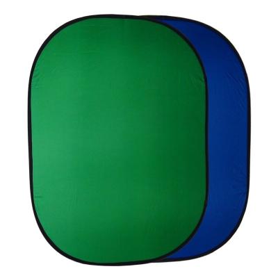 China SOLID COLOR 150x200cm Chromakey Green + Blue 2-in-1 Collapsible Backdrop Panel for sale