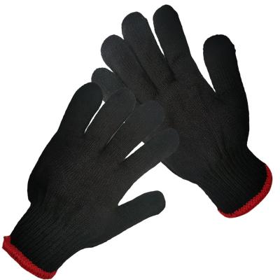 China GM2006 Construction Knitted Black Cotton Gloves Work Hand Working Gloves for sale