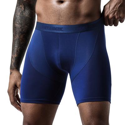 China Customized Large Size Antibacterial Mesh Boxer Silk Men Back Running Soft Modal Men Underwear L~5XL Long For Wholesale for sale