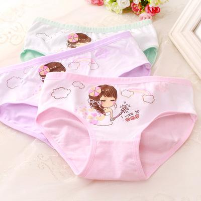 China 2~12 Years Toddler Young Girls Thermal Underwear Kids Underwear Panties Kids Panties For Girl for sale