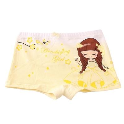 China Thermal 2~12 Years Old Girls High Quality Combed Boxer Cotton Briefs Factory Kids Underwear Packages for sale