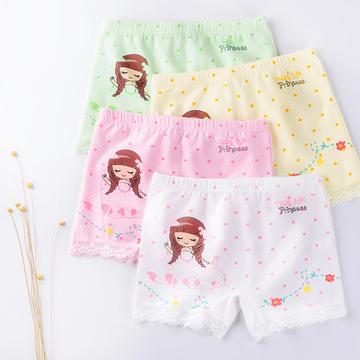 China M~2XL Girls Safety Pants Cotton Solid Color Breathable Girls Safety Pants Kids Underwear Boxer Safety Gaiters For Girls for sale