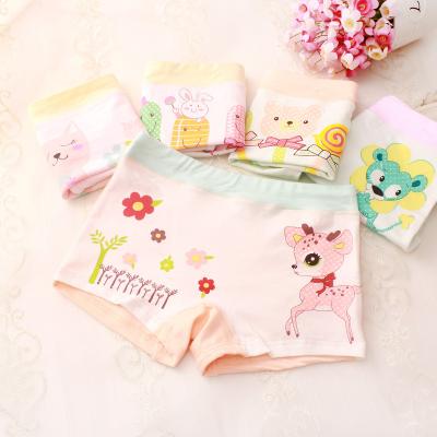 China 2-12 Years Cotton Kids Underwear Babies Cartoon Hot Boxer Shorts With Cute Animal Printing Teenage Girls Boxer Panties for sale