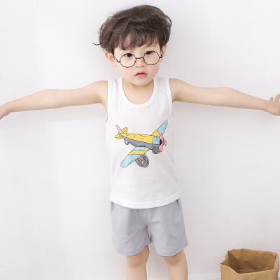 China Best Selling Pure 95% Pure Cotton Boys Girls Cartoon Girls Children Pajamas 90~140cm Set For Wholesale for sale