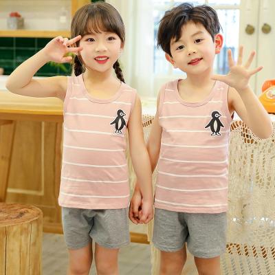 China Cute Cartoon Girls Sleepwear Cheap Casual 90~140cm Children's Cotton Price Custom Pajamas For Wholesale for sale