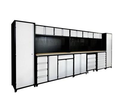 China Power Coated Finish Garage Cabinet with Automotive Tools Cabinet and Side Locker for sale