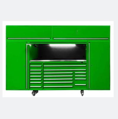 China Cabinet for Steel Tools Trolley Storage Garage Tool Chest Roller Silver Auto Tool Box for sale