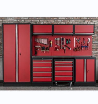 China Customized Workshop Garage Metal Tool Cart Storage Cabinet with Multi Drawers Optional for sale