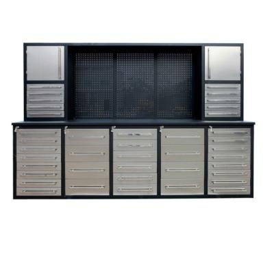 China Customized Shop Tool Cabinets for Durable Workbench and Tool Chest Black Tool Box for sale