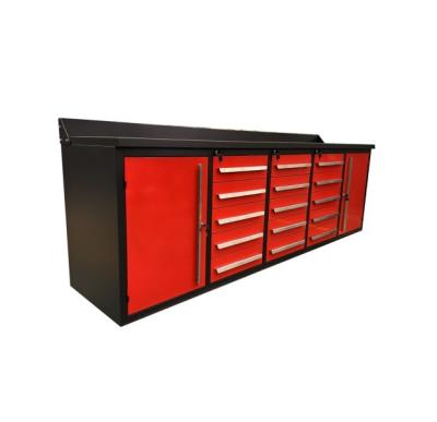 China 15 Drawer 2 Door Tool Cabinet Heavy Duty Metal Garage Workshop Workbench Multi Drawers for sale