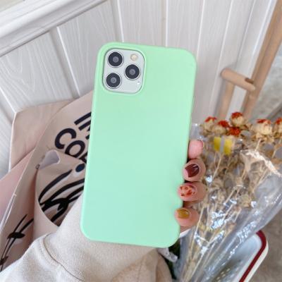 China Candy Color Shockproof Case Matte TPU 1.5mm Soft Shell For iPhone 12 Phone Case for sale