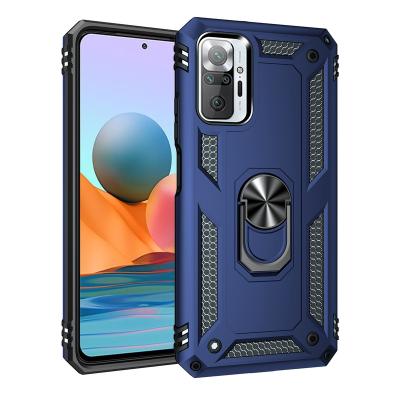 China Shockproof TPU PC Metal Ring Kickstand Hybrid Cover For Redmi Note 10 Pro Phone Case Wholesale Cell Phone Case for sale