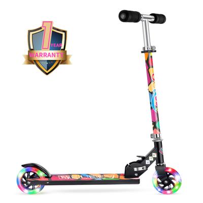 China Youth Girls Boys 2 Wheels Foldable Kick Scooters,Children Kick Scooter,China Delivery Height Adjustable Children's Foot Kick Scooter for sale