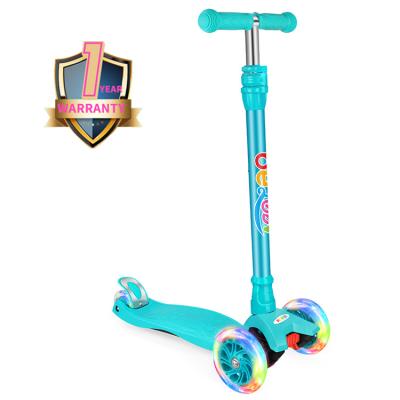 China Youth 3 wheel scooter for kids, kids scooter with lighting wheels, sturdy deck design and height adjustable 4 suitable for child for sale