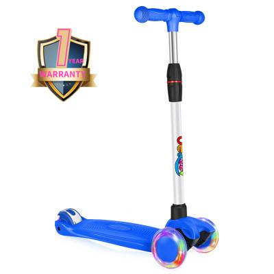 China Youth kids scooter for kids ages 3-12. Lightweight and sturdy 3 wheel adjustable height for toddler boys and girls. LED LightUp wheels for sale