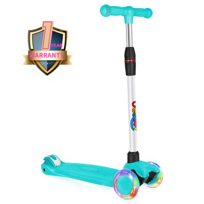 China Youth Scooter for Kids Ages 3-15 Flash 4 Wheels Height Adjustable Kids Scooter, PU LED Wheels Toddler Extra Height Scooter for sale