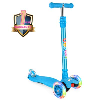 China Youth Three Wheel Kids Height Adjustable Design Kick Flashing Scooter Scooter For Children for sale