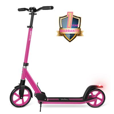 China Child 230mm Wholesale Foldable Two Wheel PU Wheel Kick Turn Signal Adult Scooter for sale