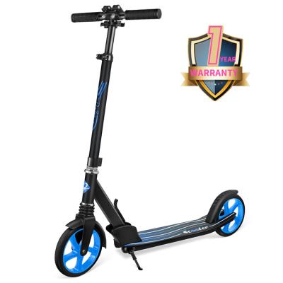 China Child 200mm PU Two Wheel Kick Adult Adjustable Foldable Flashing Aluminum Scooter for sale