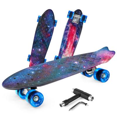 China Youth Black Wholesale Skate Board For Kids Beginners Boys Girls Teens Complete Cruiser Skateboard for sale