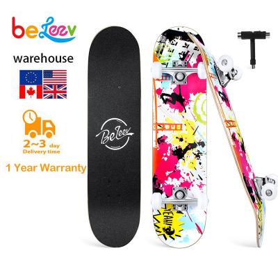 China 7 Ply Canadian Maple Wood Kids Adult Skateboard Youth Outdoor Beginner Trainer for sale