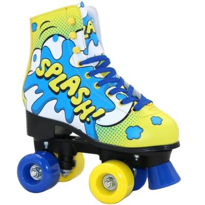 China New Style Spring 2022 Cheap Children Quadruple Up Roller Skate Wheels Flashing Light For Shoes, Skating Kids for sale