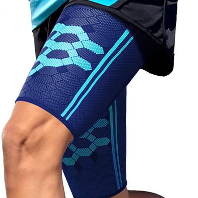 China Top With Siicon Anti Slip Upper Leg Support Anti Slip Knee Thigh Compression Sleeves For Men And Women for sale