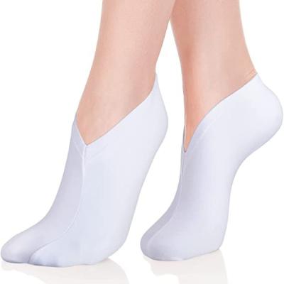 China QUICK DRY Moisture Enhancing Cotton Spa Socks White Cosmetic Moisturizing Socks For Women And Men for sale