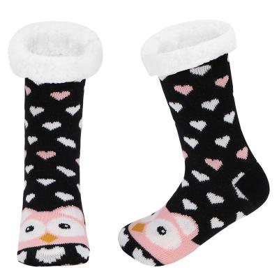 China Breathable Cartoon Fleece Slipper Socks Warm Slipper Socks Winter Slipper Socks for sale