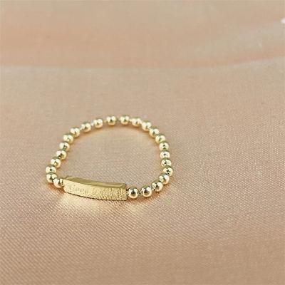 China CLASSIC Design 18k Gold Plated Good Luck Pearl Ring Stainless Steel For Men Women for sale