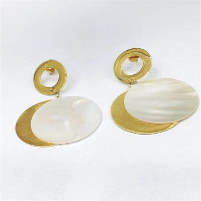 China FASHIONABLE Inspired Double Large Round Sequins Designer Wholesale Earrings Accessories for sale