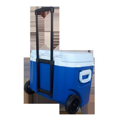 China 50L High End Cooler Box Sustainable Blowing With Wheels for sale