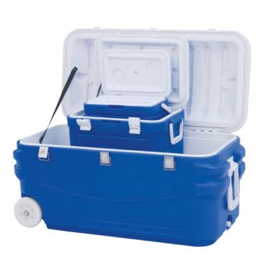 China Food blow-molded camping cooler box for sale