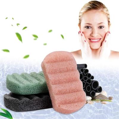 China All Natural Bath Shower Sponge Body Pouf Scrubber Exfoliating Sponges Facial Cleansing Konjac Foam for sale