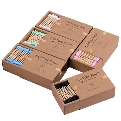 China OEM Mesin Holder Ear Applicator Bamboo Swab Box Clean Eco-Friendly Biodegradable Eco-Friendly Eco-Friendly Makeup Bamboo Cotton Bud for sale