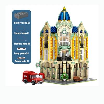 China Eco-friendly Material MOLD Corner Post Office KING Blocks Architecture City Street View Building Blocks 4342pcs Toy Set For Kids for sale