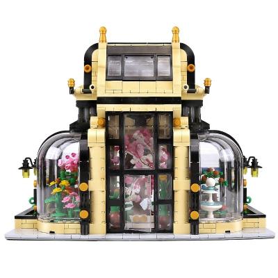 China Eco-friendly Material Botanical Garden Building Block Bricks 2147pcs House Toy With Light Assembling Street View Series MOULDKING Ideas Kids Gift for sale