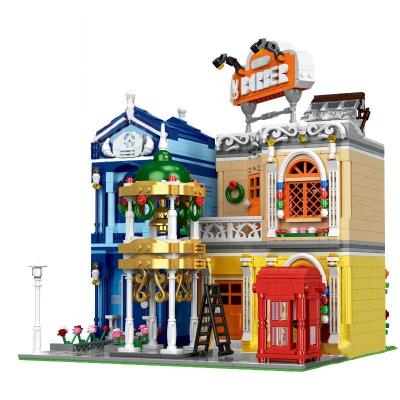 China 16031 KING Bricks Toy MOC Assembly Eco-friendly Material Gift Barber Shop Building Blocks MOLD 2267pcs Set For Kids for sale