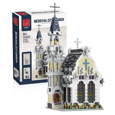 China DIY TOY Mork 033006 Streetview Town Church MOC Bricks and Model Building Medieval Toys Stem Toys Kit Legos Townhouse Diy Bricks for sale