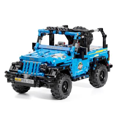 China Building toy T2002 pull back off-road vehicle building block legos for kids toys set puzzle city bricks games for kids for sale