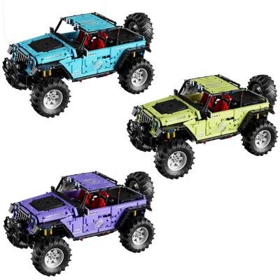 China Construction Toy Technical Off-Road Vehicle T5010 Jeep Wrangler Model Building Blocks Set RC Racing Car Bricks Wholesale Assembled Toys for sale