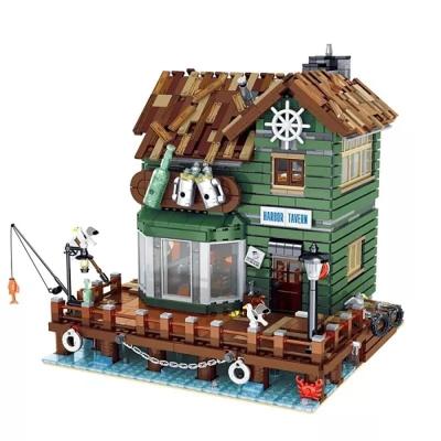 China DIY TOY Urge 30108 MOC Fisherman's Hut Sea Dessert House Model Blocking Superb Toys Legos Bricks DIY Building Kits Stem Toys for sale