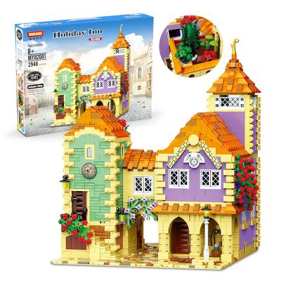 China MoYu MY82001 Holiday Hotel House Garden building block Toy Legos City building bricks toys sets plastic bricks diy kit for sale