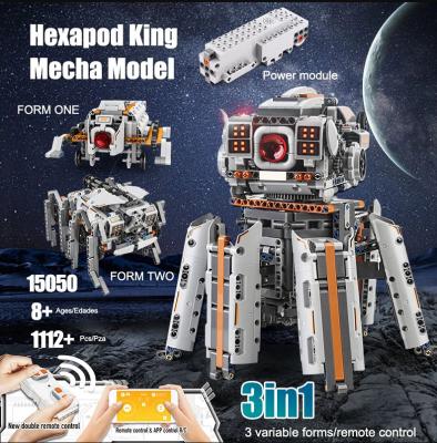 China KING 15050 MOLD APP RC Eco-friendly Material Motorized Uranus Heka Model Six-Legged Robot 3-In-1 for sale