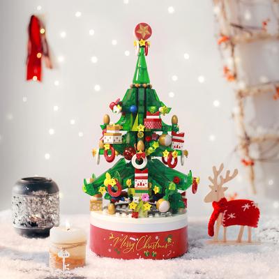 China Eco-friendly Material Bricks Toys For Kids Christmas Tree Christmas Gift For Kids Music Box for sale