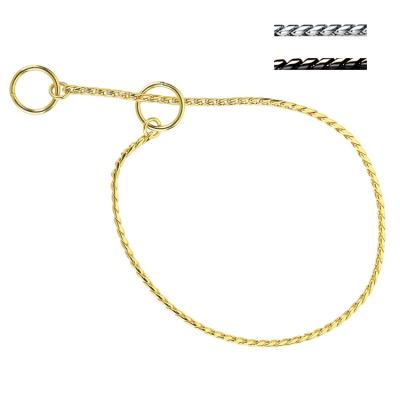 China Pet Copper Material Copper P Training Snake P Dog Chain Choke Collar. Thinner necklace length 40 - 65 cm for sale