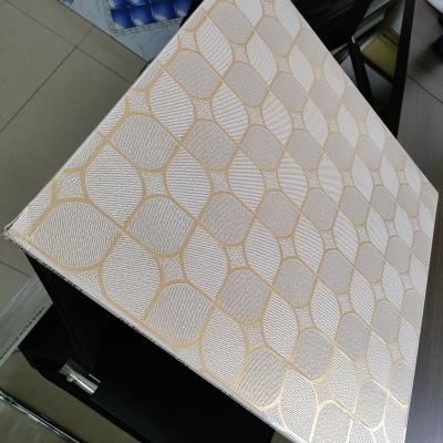 China Artistic Ceilings Vault Design Gold Color PVC Gypsum Board Ceiling Tiles 2x2 for sale